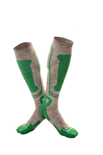 US CALZA ALPINA LANA+PROLEN GREY/GREEN