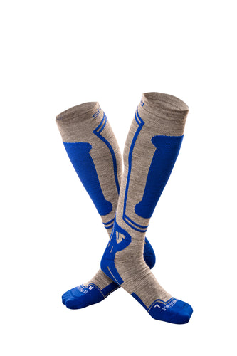 US CALZA ALPINA LANA+PROLEN GREY/BLU