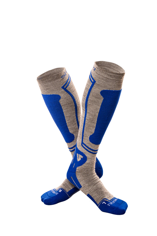 US CALZA ALPINA LANA+PROLEN GREY/BLU
